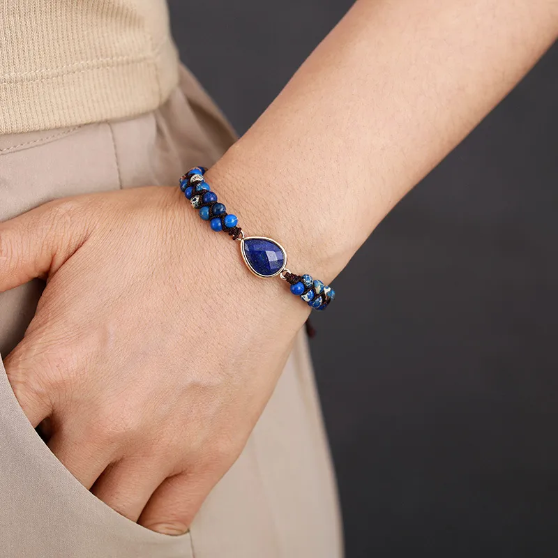 Handmade Teardrop Shape Beaded Bracelet