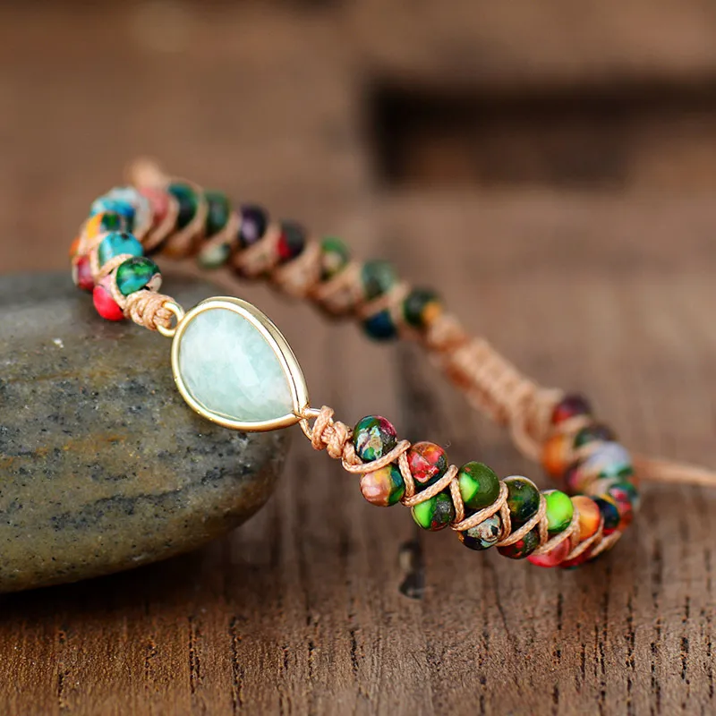 Handmade Teardrop Shape Beaded Bracelet - Image 4
