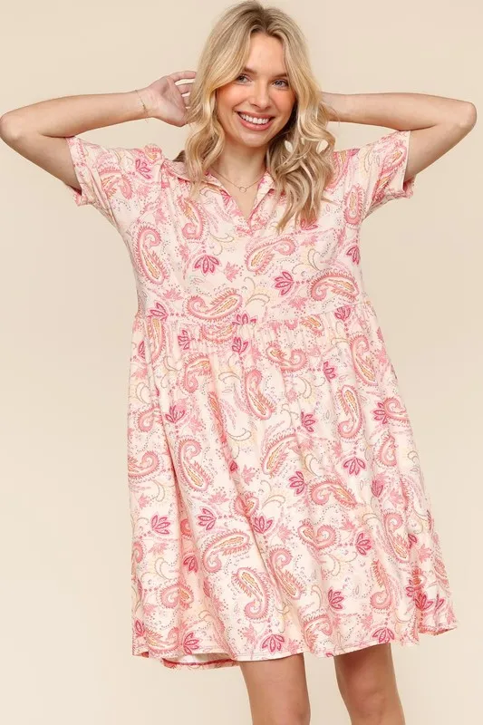 Haptics  Fit and Flare Paisley Print Knit Dress - Image 2
