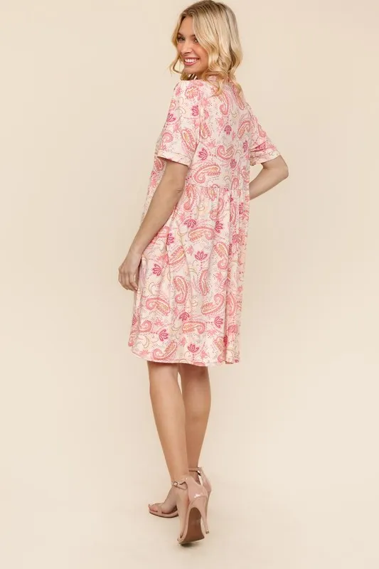 Haptics  Fit and Flare Paisley Print Knit Dress - Image 8