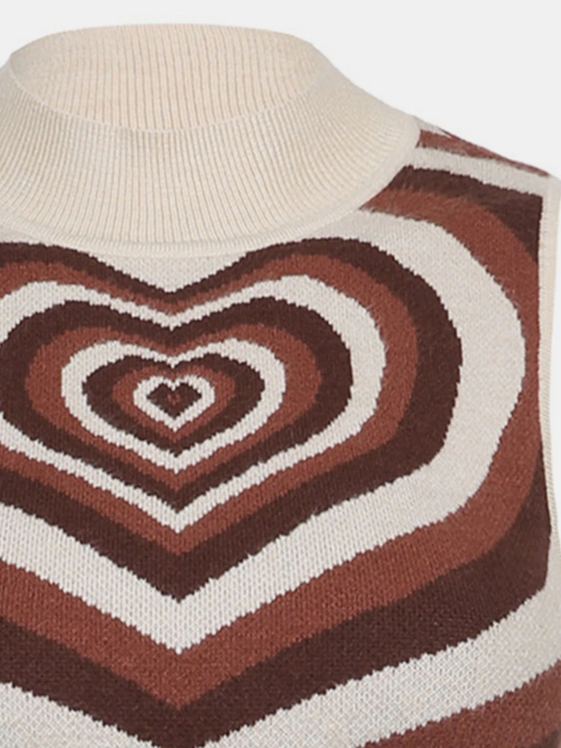 Heart Mock Neck Sweater Vest - Image 16