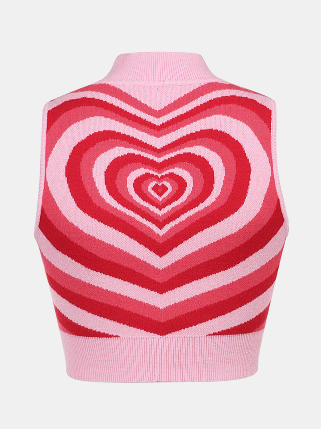 Heart Mock Neck Sweater Vest - Image 4