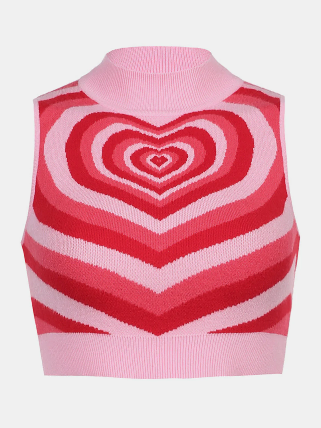 Heart Mock Neck Sweater Vest - Image 5