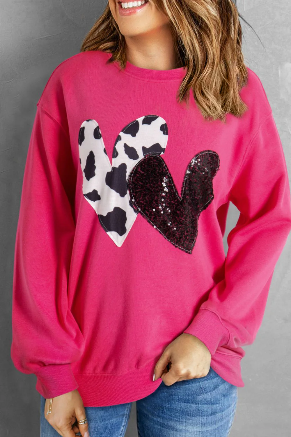 Heart Patch Long Sleeve Sweatshirt - Image 4