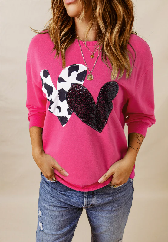 Heart Patch Long Sleeve Sweatshirt - Image 5