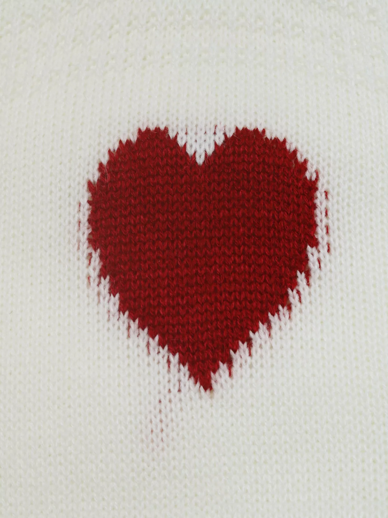 Heart Pattern Dropped Shoulder Sweater - Image 11