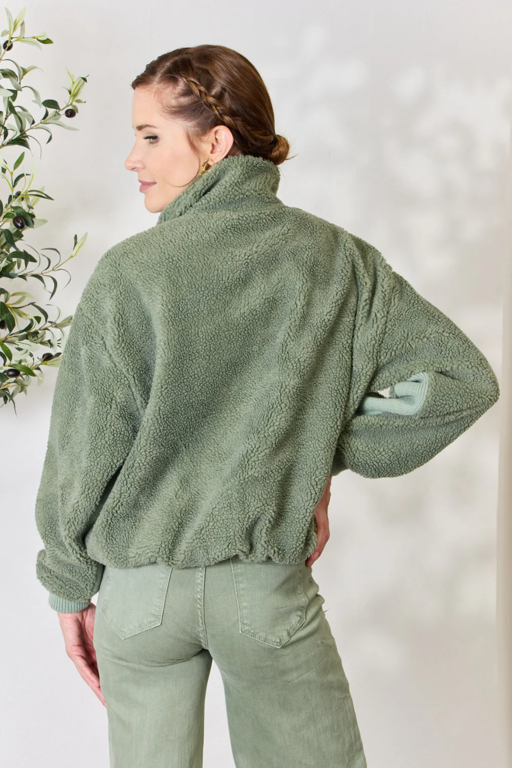 Heimish Full Size Zip Up Collared Neck Jacket - Image 11