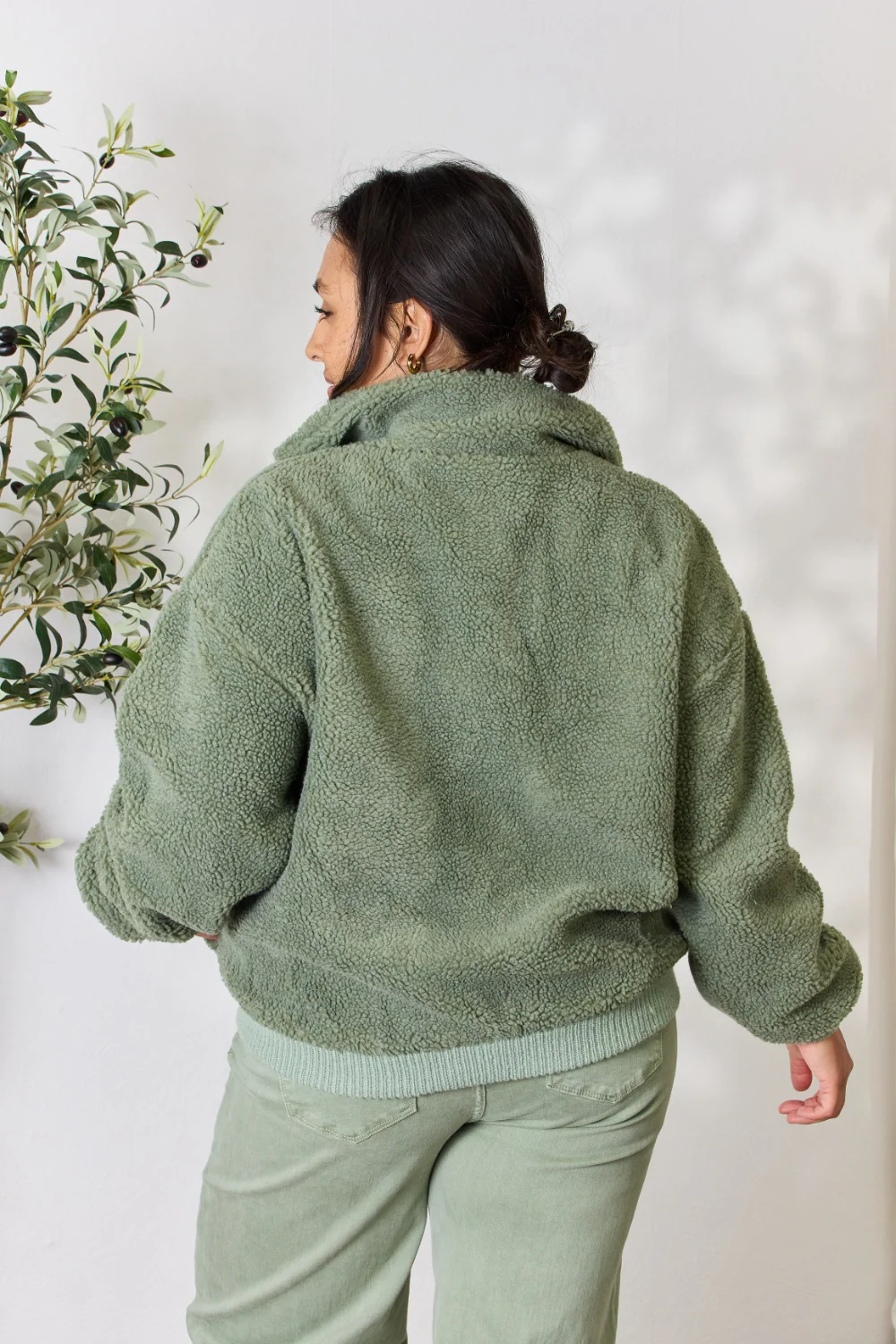 Heimish Full Size Zip Up Collared Neck Jacket - Image 2