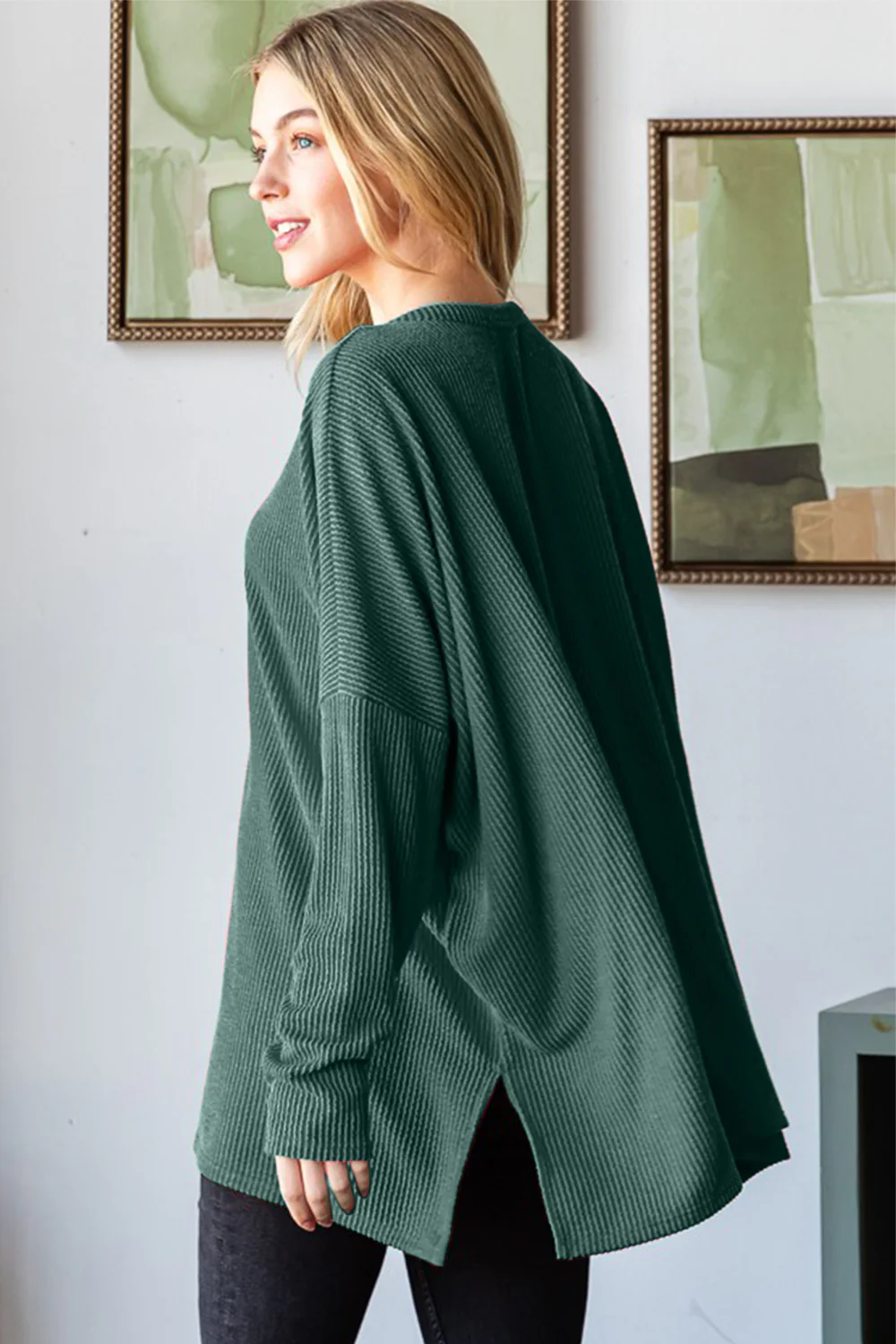 Heimish Sequin Nutcracker Long Sleeve Ribbed Top - Image 2