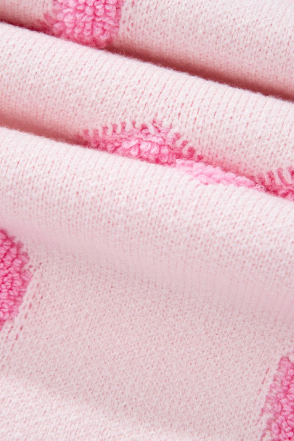 High-Low Heart Round Neck Long Sleeve Sweater - Image 11