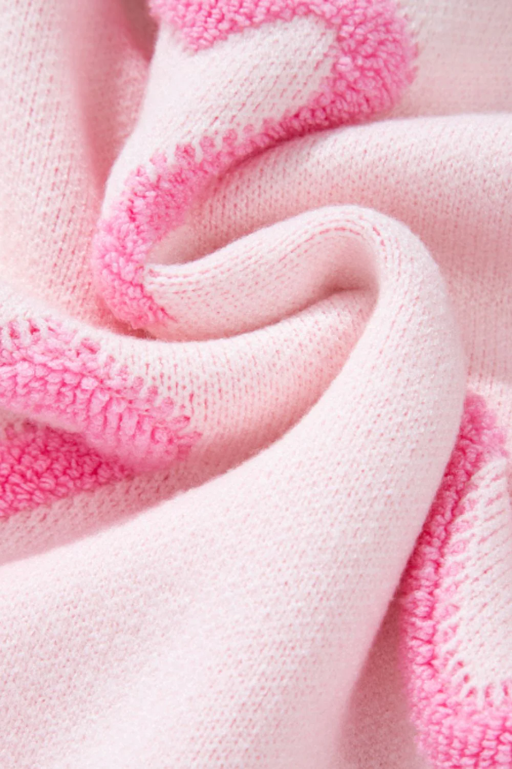 High-Low Heart Round Neck Long Sleeve Sweater - Image 13