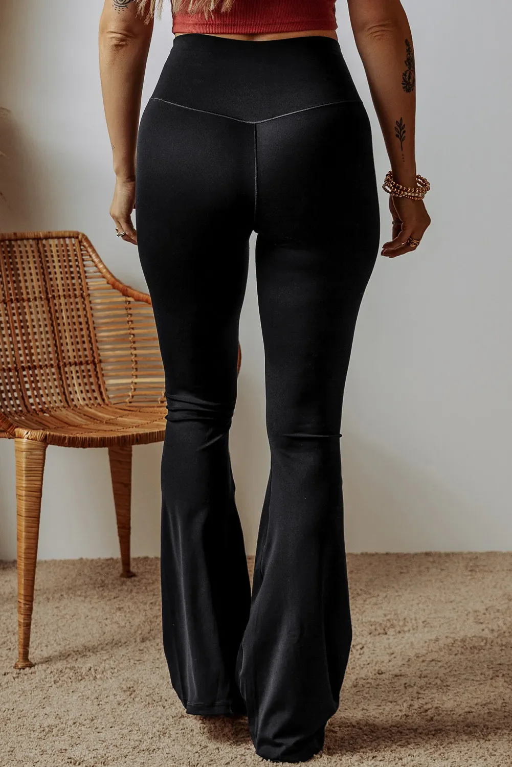 High Waist Bootcut Pants - Image 3