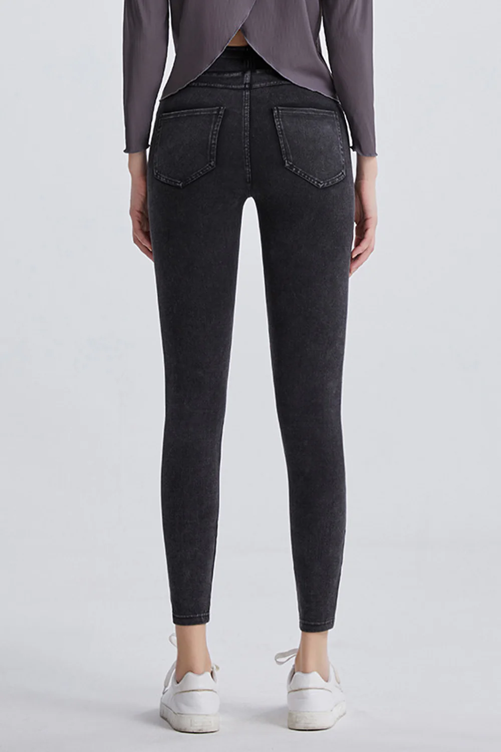 High Waist Cropped Jeans - Image 2