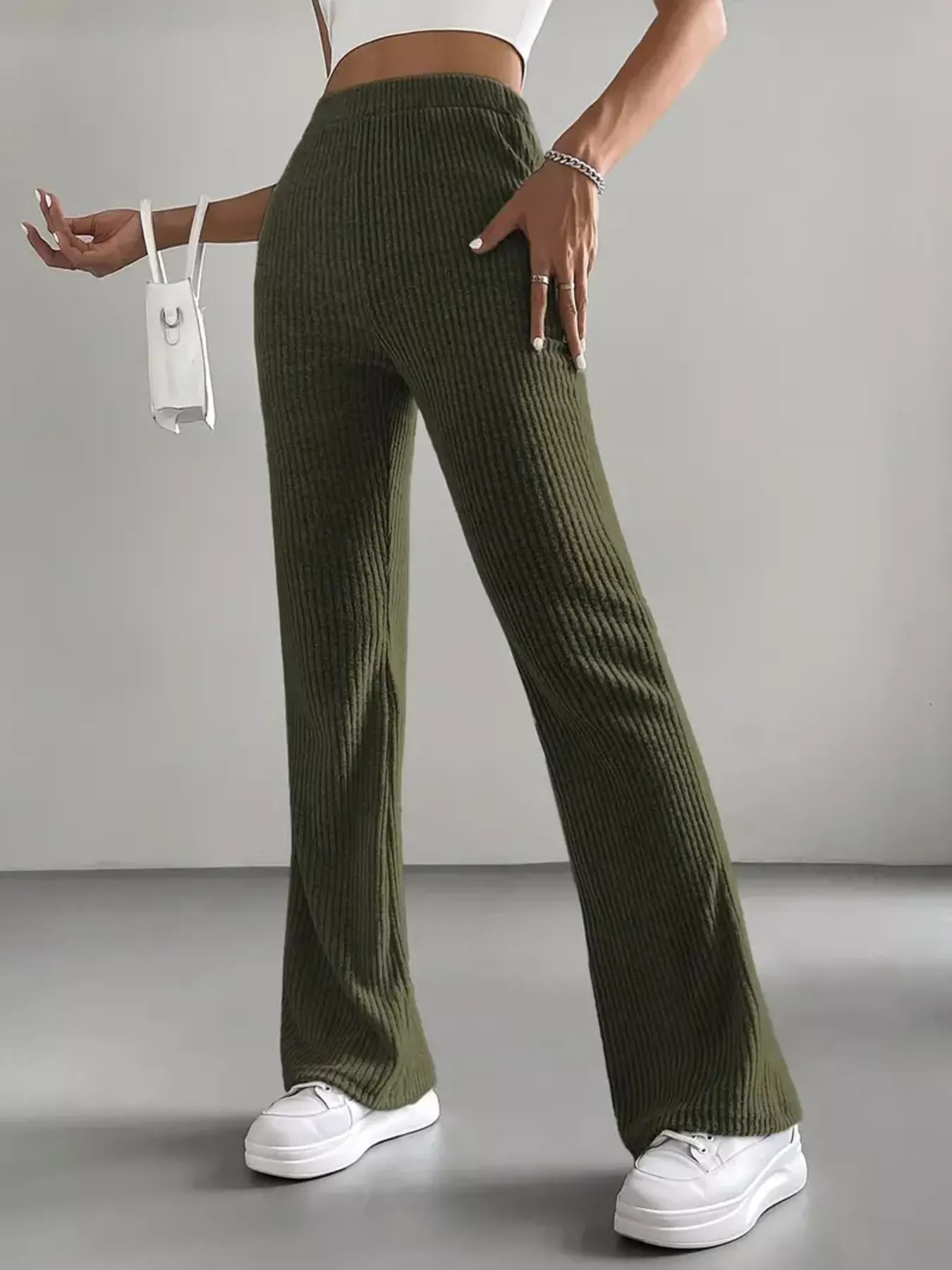 High Waist Flare Pants - Image 6