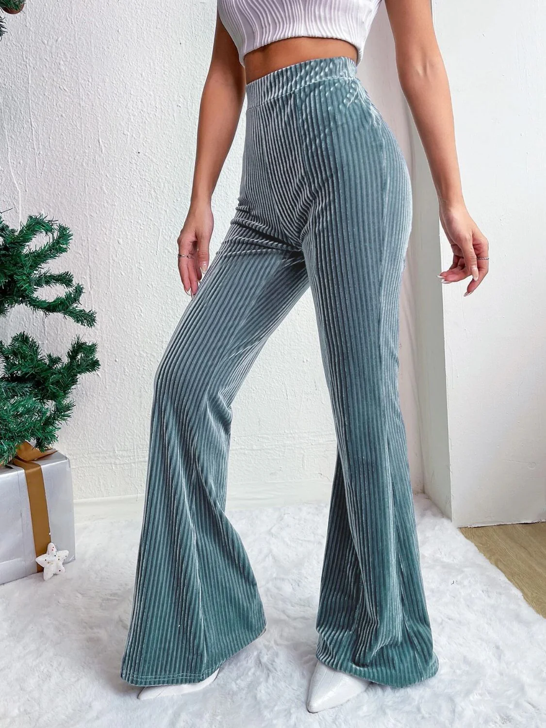 High Waist Flare Pants - Image 19
