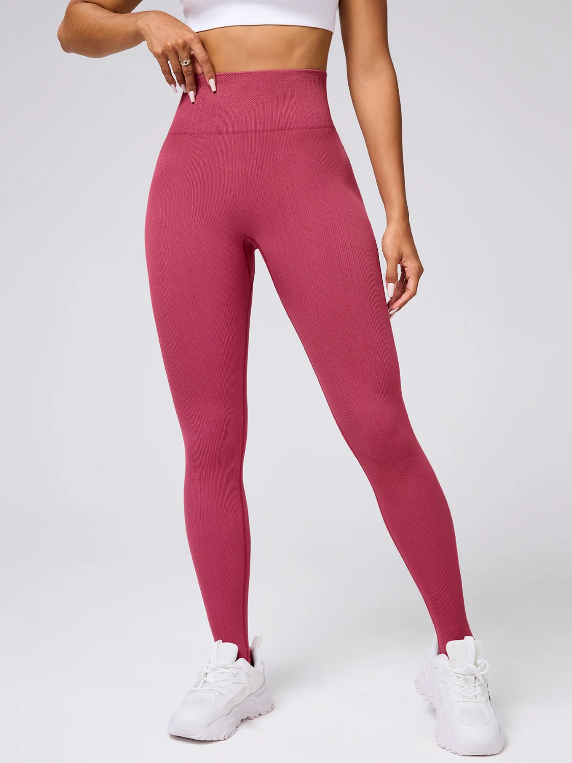 High Waist Stirrup Active Leggings - Image 4