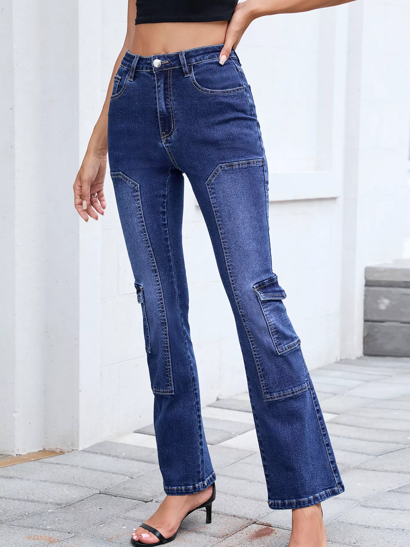 High-Waisted Bootcut Jeans - Image 7
