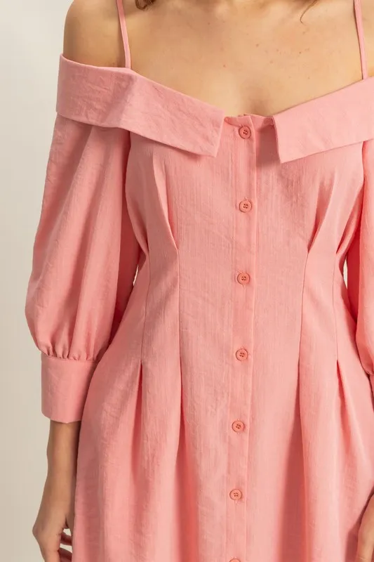 HYFVE Button Down Spaghetti Strap Mini Dress with Pockets - Image 5