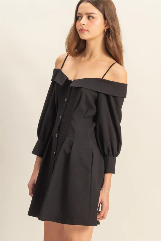 HYFVE Button Down Spaghetti Strap Mini Dress with Pockets - Image 2