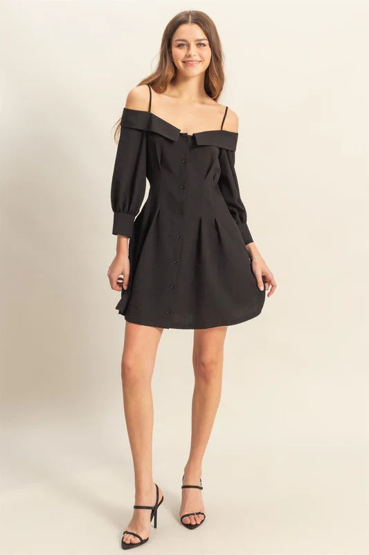 HYFVE Button Down Spaghetti Strap Mini Dress with Pockets - Image 4