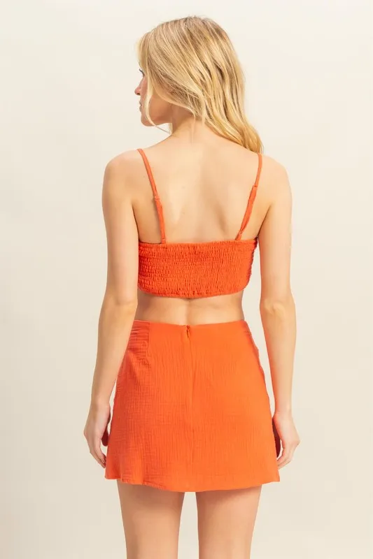 HYFVE Ruched Bra Top and Mini Skirt Set - Image 3