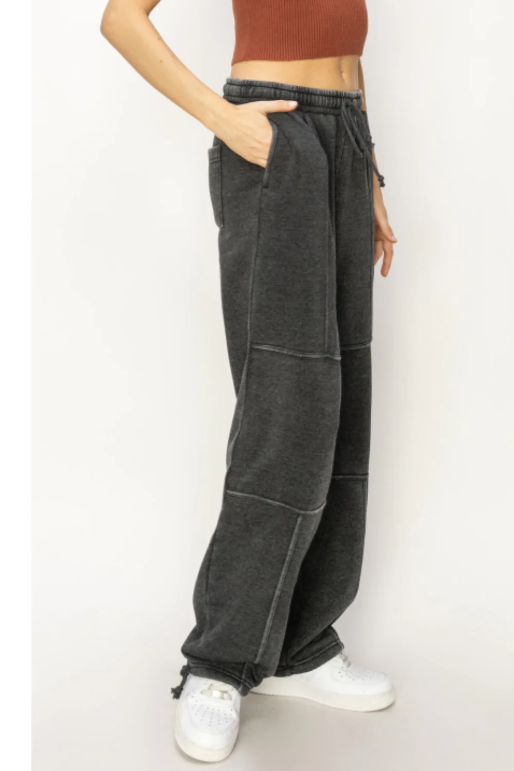 HYFVE Stitched Design Drawstring Sweatpants - Image 3