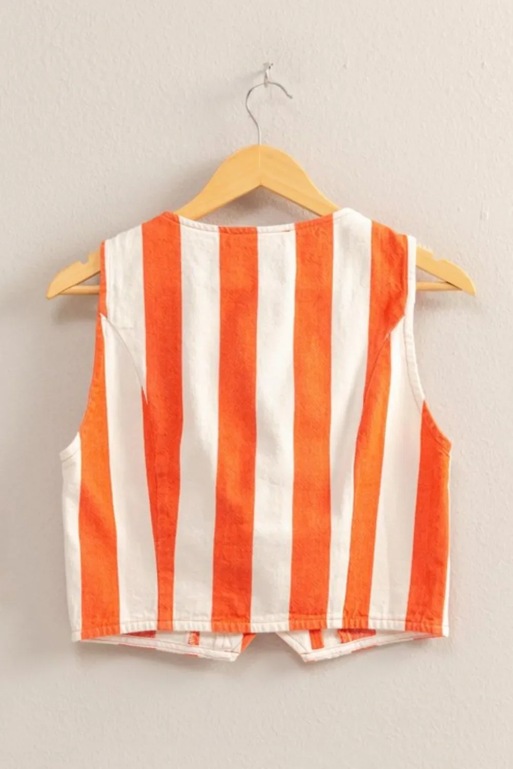 HYFVE Woven Striped V-Neck Button Down Vest - Image 2