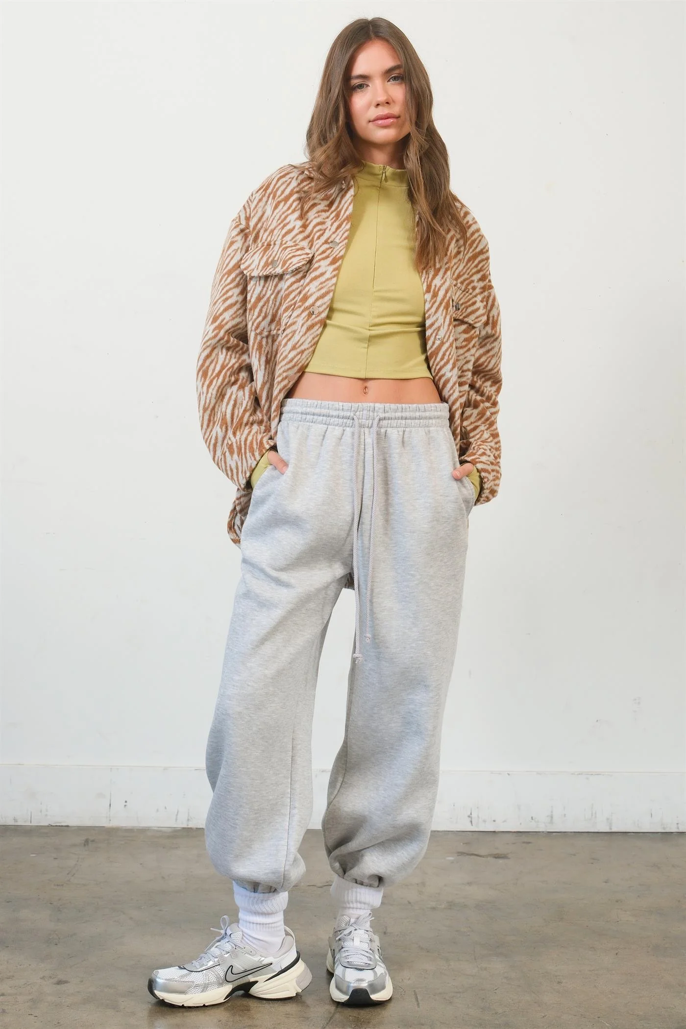 HYFVE Zebra Print Snap Down Long Sleeve Jacket - Image 4