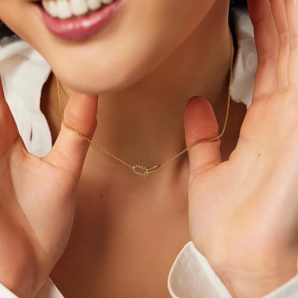 Interlocked Titanium Steel Necklace - Image 3