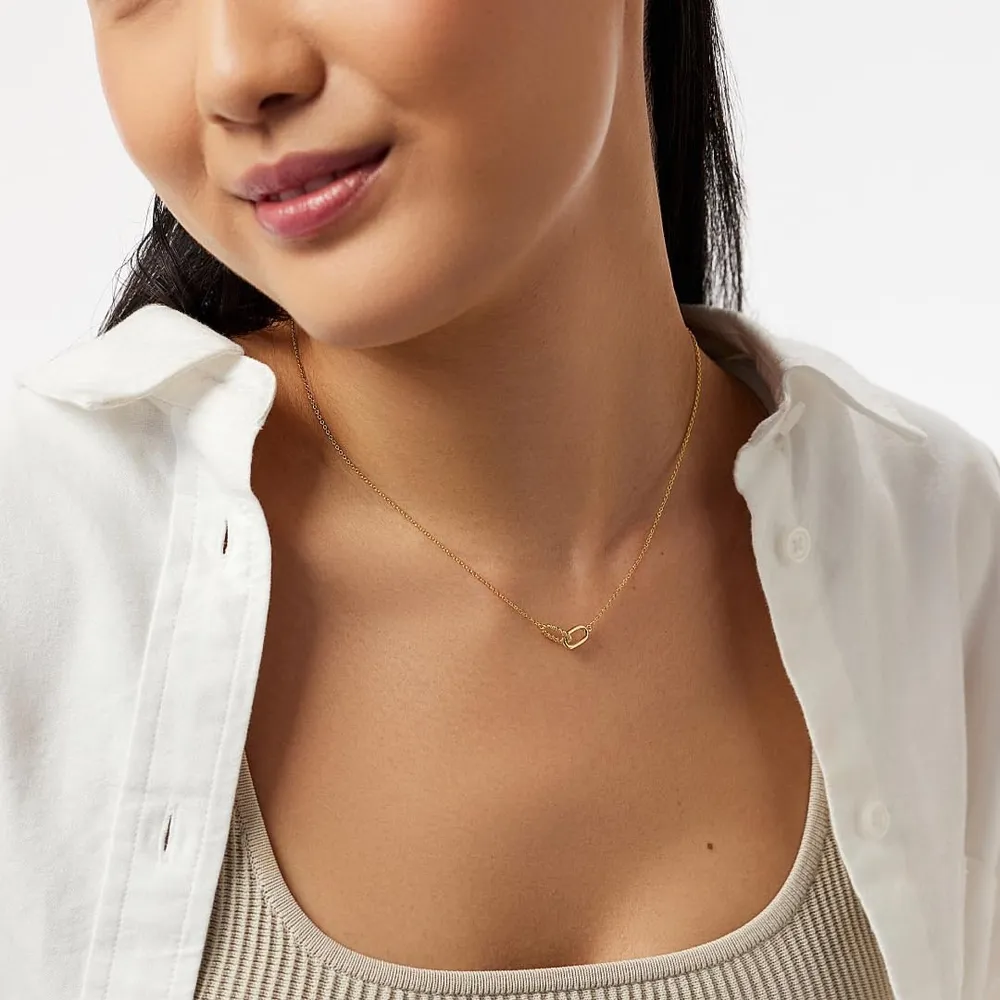 Interlocked Titanium Steel Necklace - Image 4