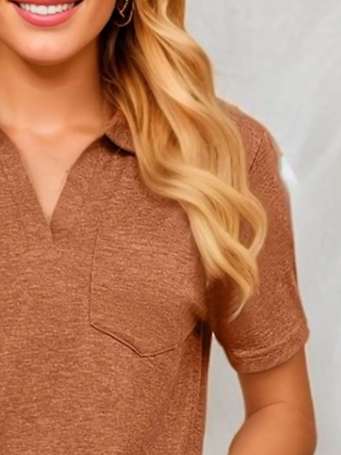 Johnny Collar Short Sleeve Top - Image 14