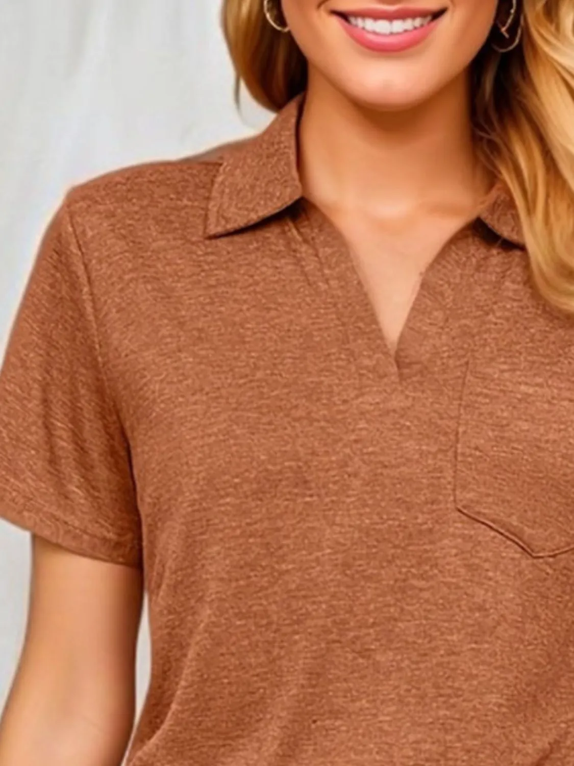 Johnny Collar Short Sleeve Top - Image 15