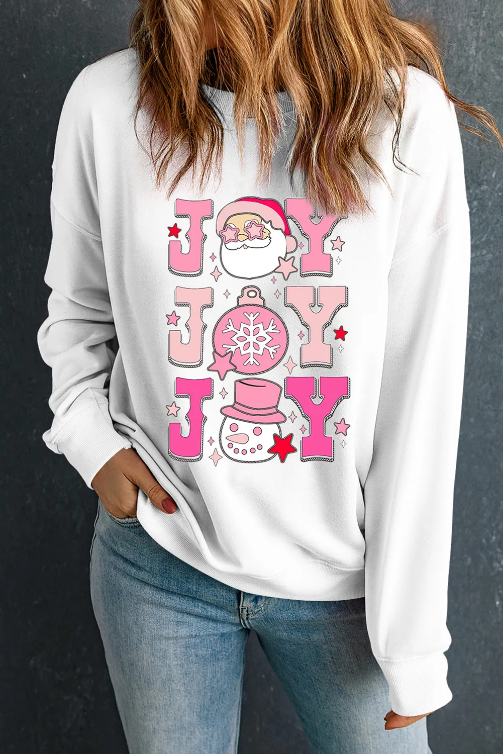 JOY Round Neck Long Sleeve Sweatshirt - Image 2