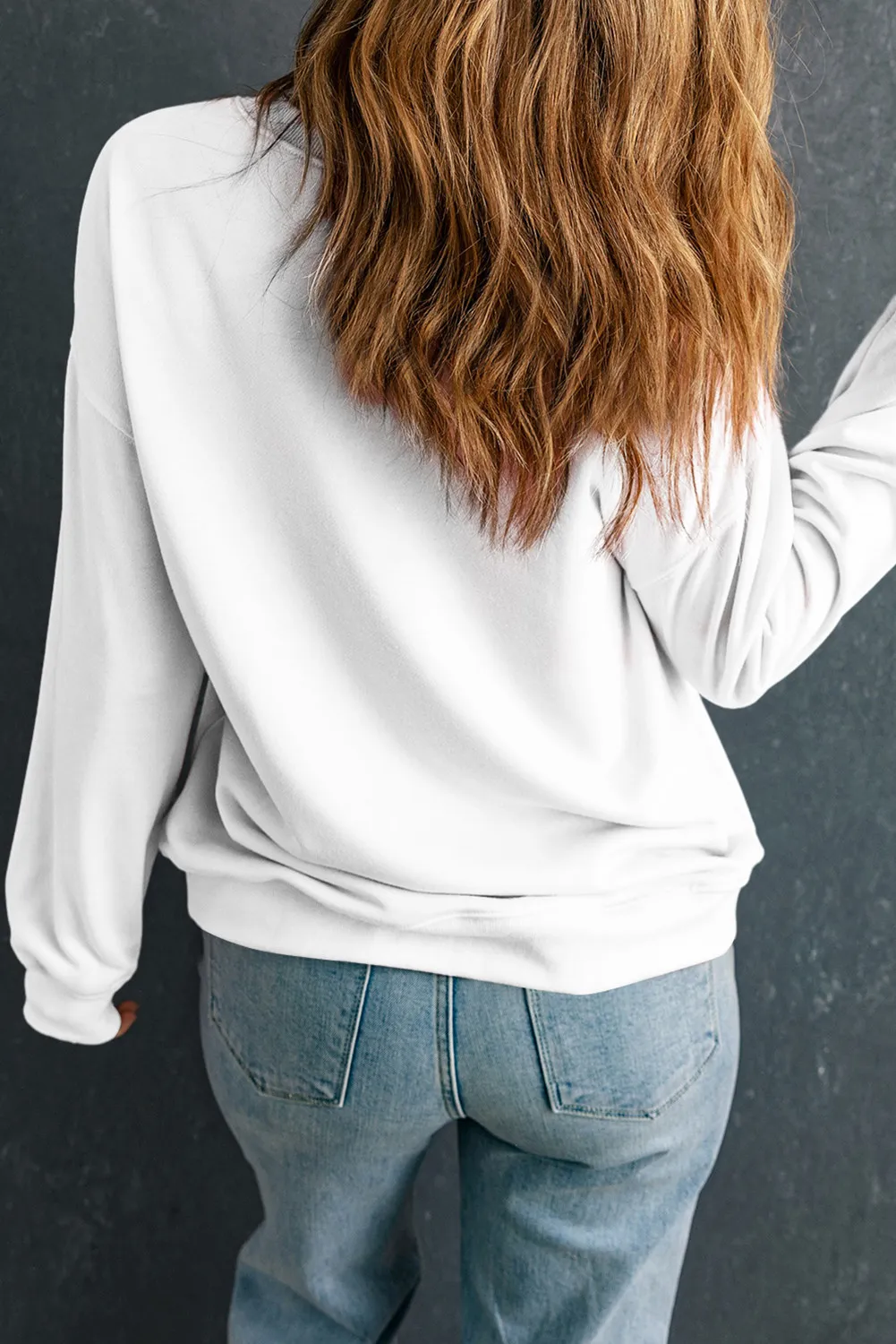 JOY Round Neck Long Sleeve Sweatshirt - Image 3
