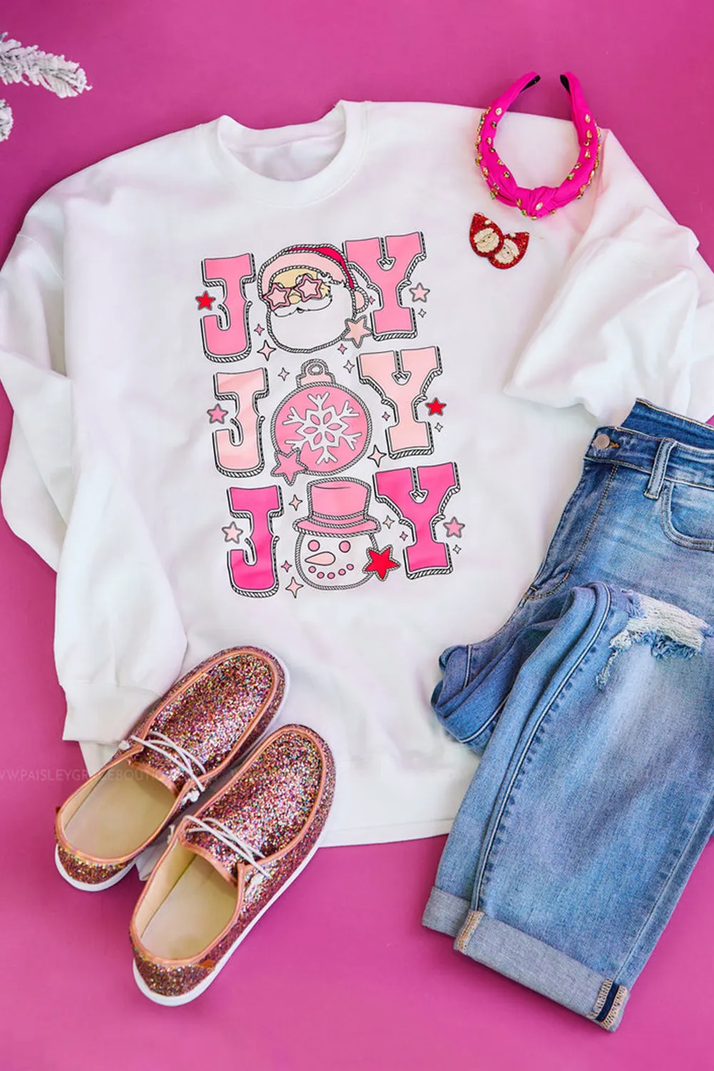 JOY Round Neck Long Sleeve Sweatshirt - Image 4