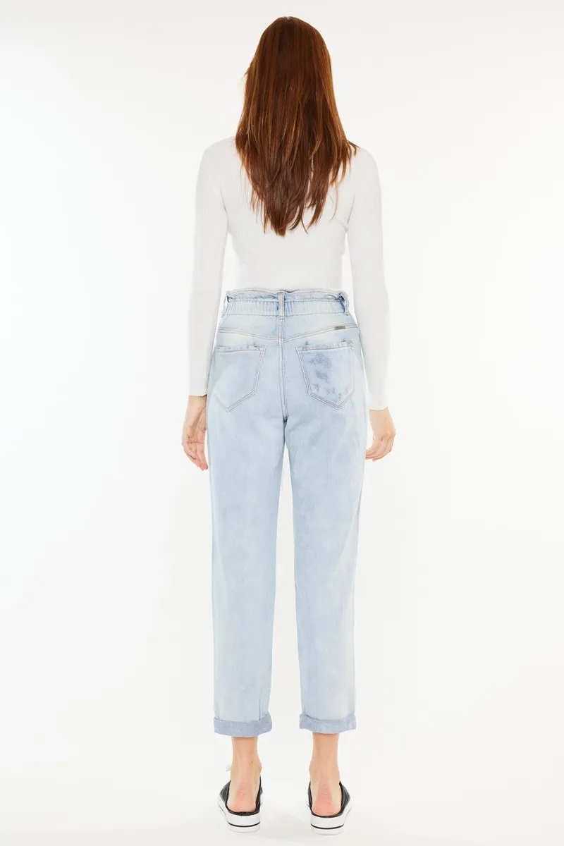 Kancan Open Pack Paperbag Mom Jeans - Image 6