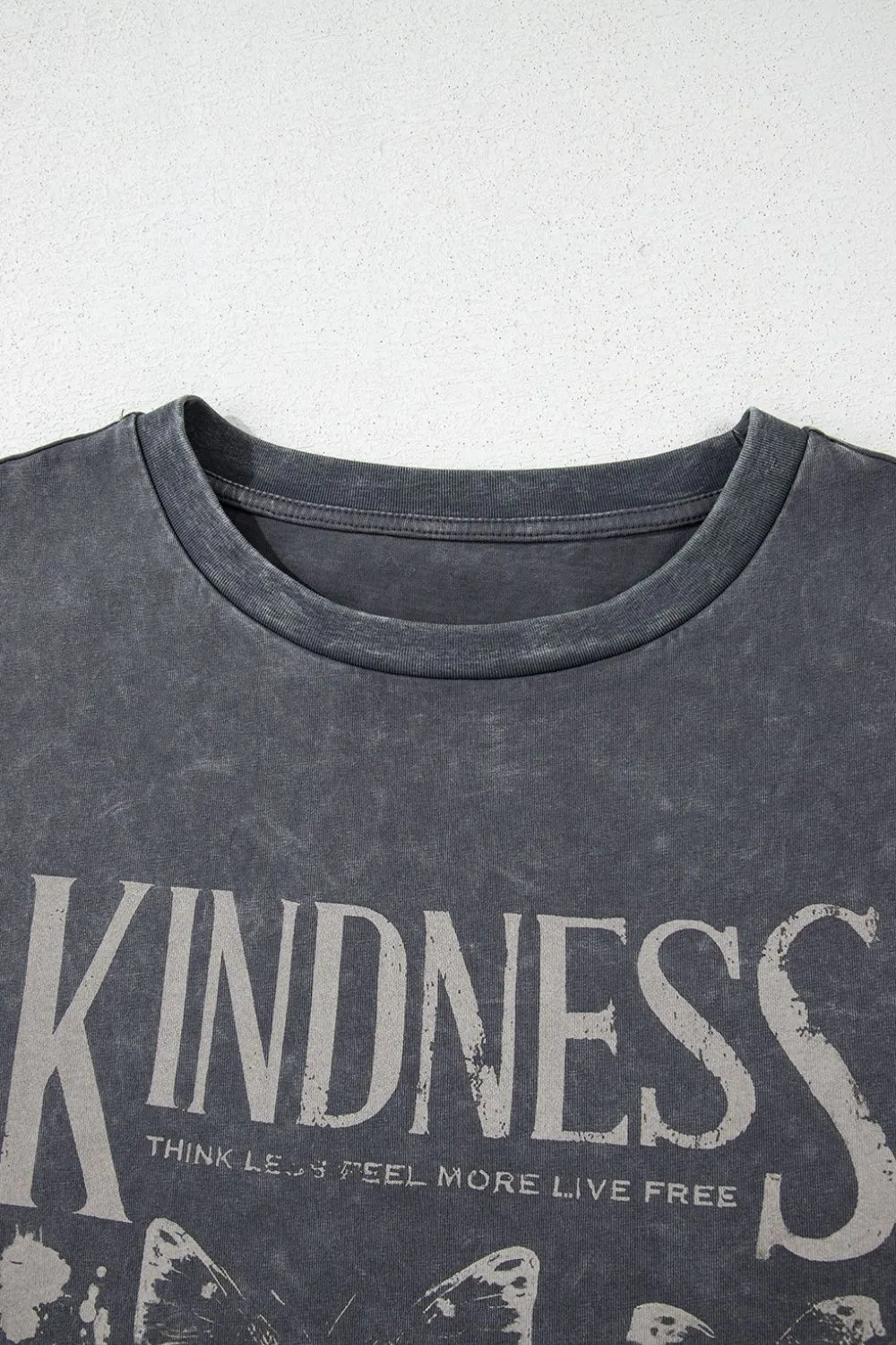 Kindness Butterflies Graphic Mineral Wash Loose Tee - Image 9