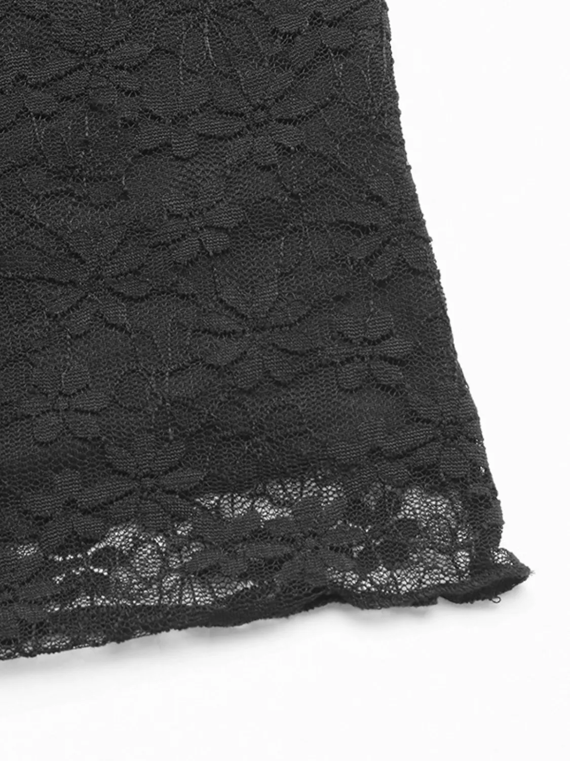 Lace Round Neck Short Sleeve Top - Image 8
