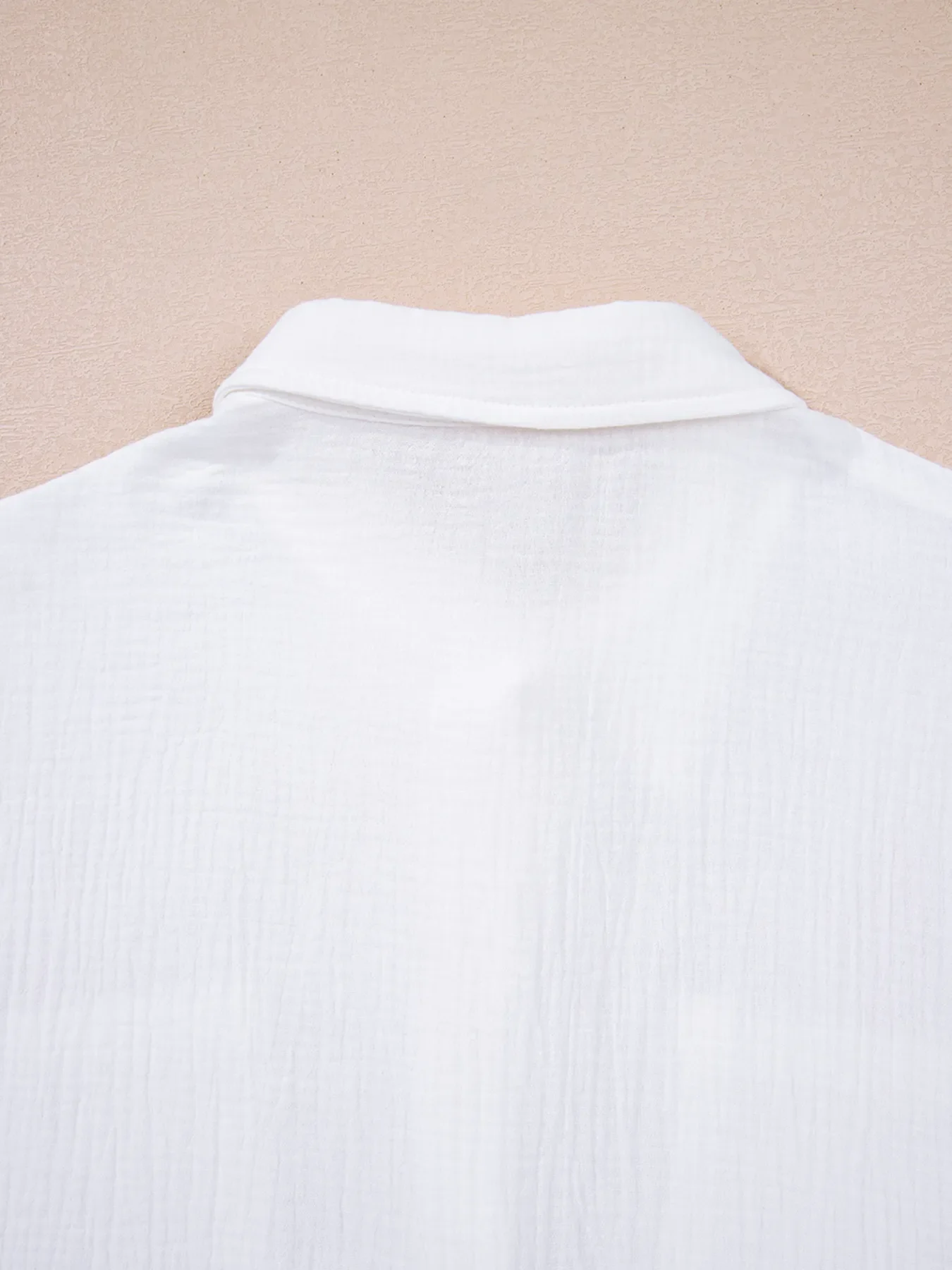 Lace Sleeve Button Down Shirt - Image 10