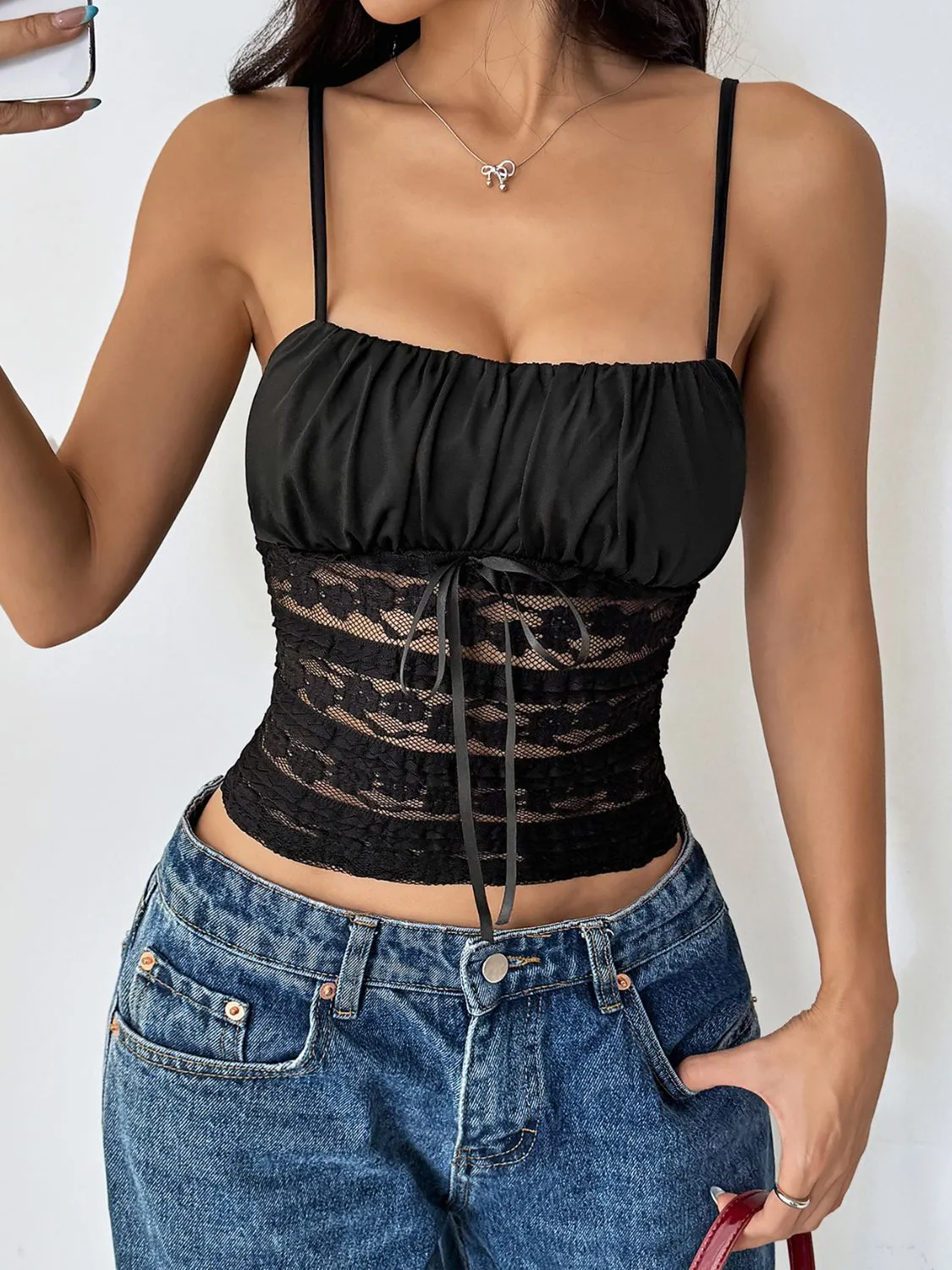 Lace Square Neck Cami - Image 3