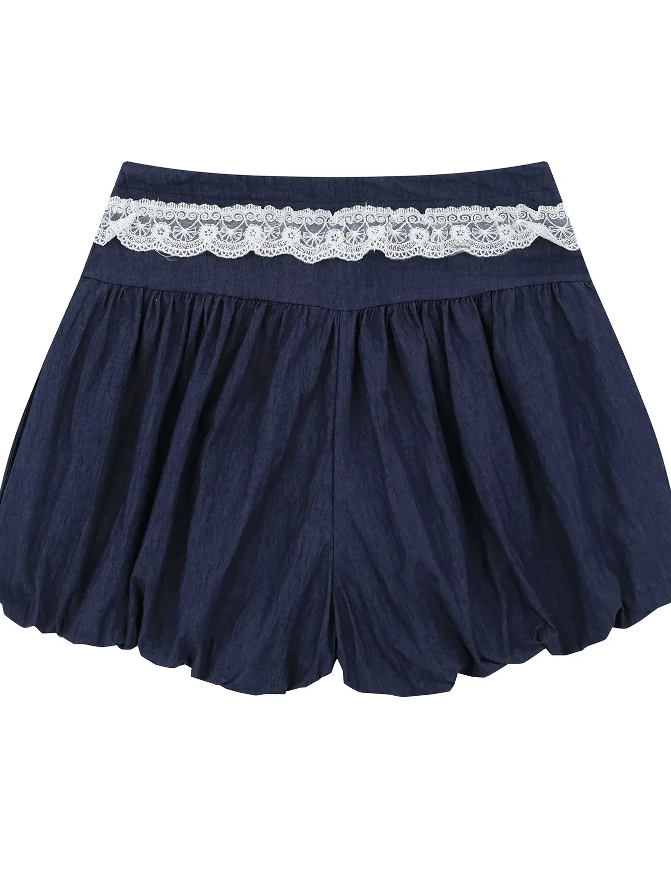 Lace Trim Shorts with Drawstring - Image 2
