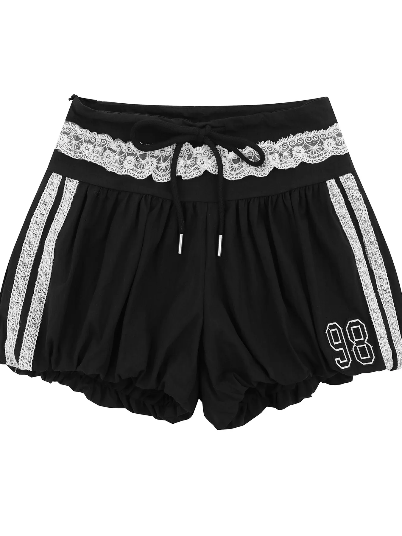 Lace Trim Shorts with Drawstring - Image 5