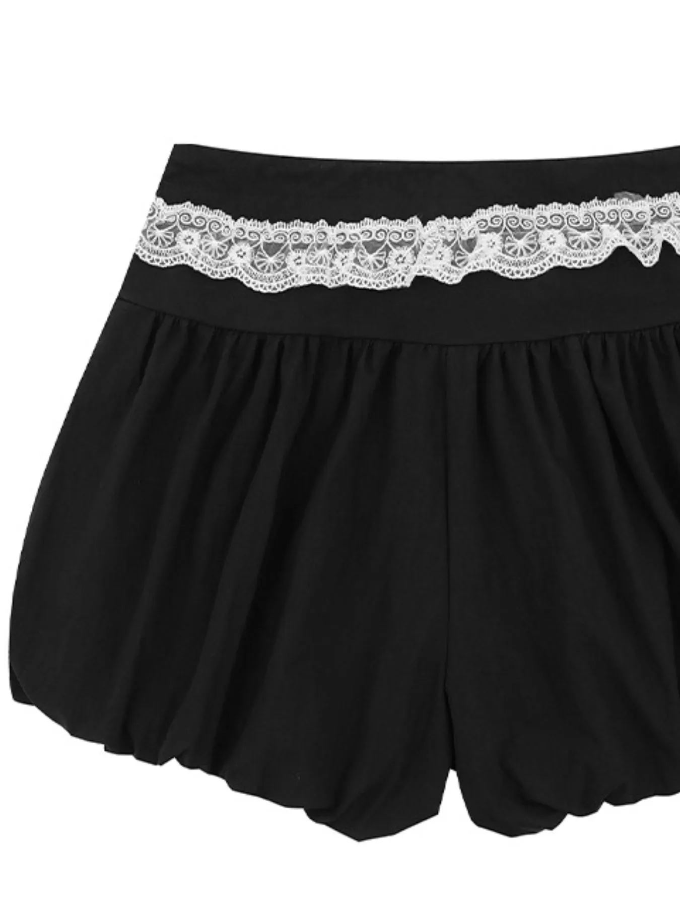 Lace Trim Shorts with Drawstring - Image 7