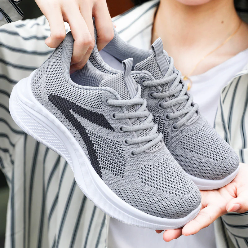 Lace Up Mesh Breathable Athletic Sneakers - Image 3