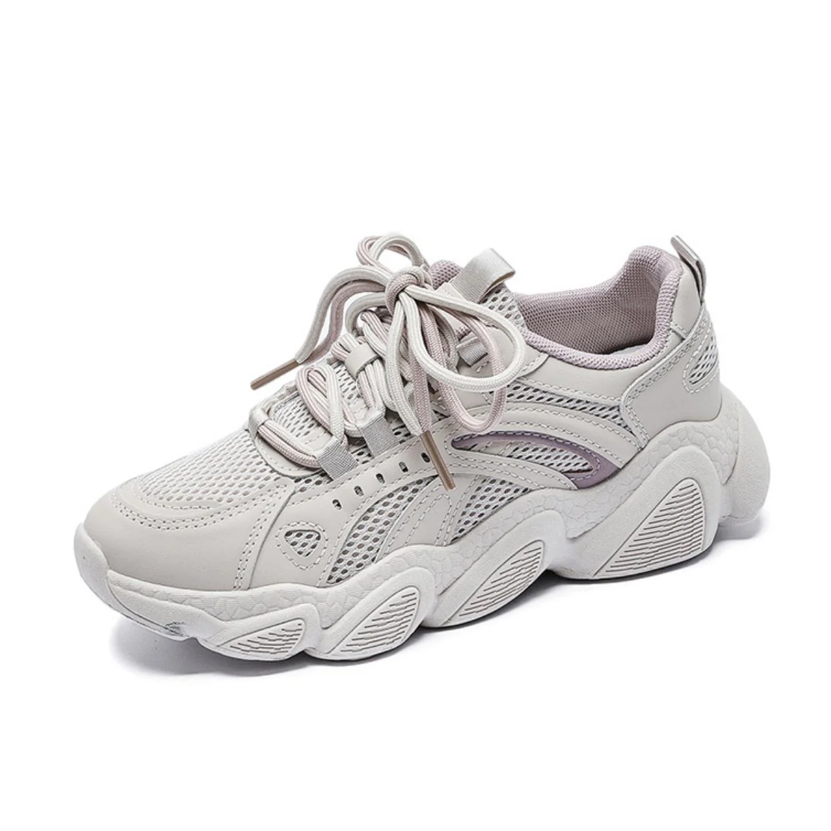 Lace Up Mesh Breathable Athletic Sneakers - Image 3
