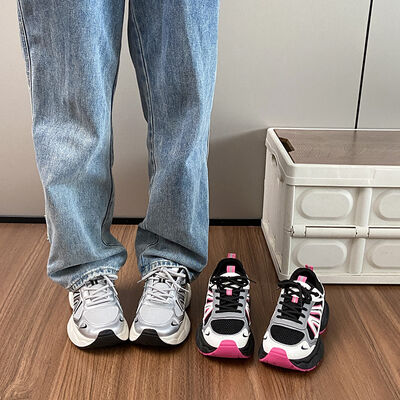 Lace-Up Platform Athletic Shoes - Image 3