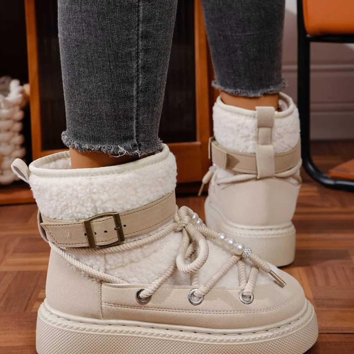 Lace Up Platform Boots - Image 10
