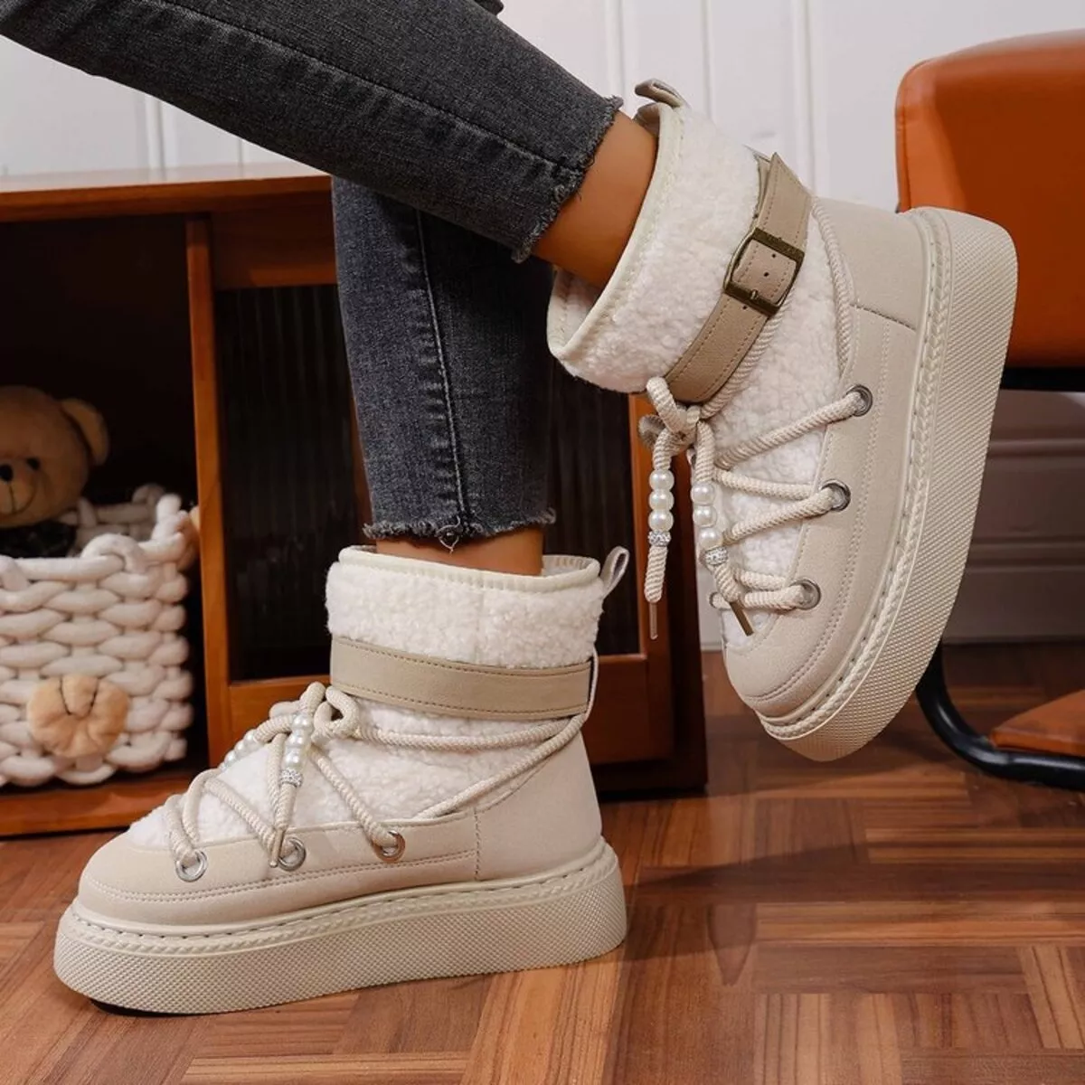 Lace Up Platform Boots - Image 11