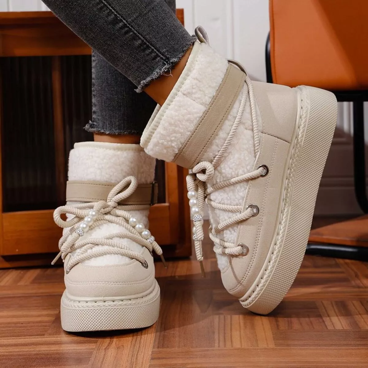 Lace Up Platform Boots - Image 12