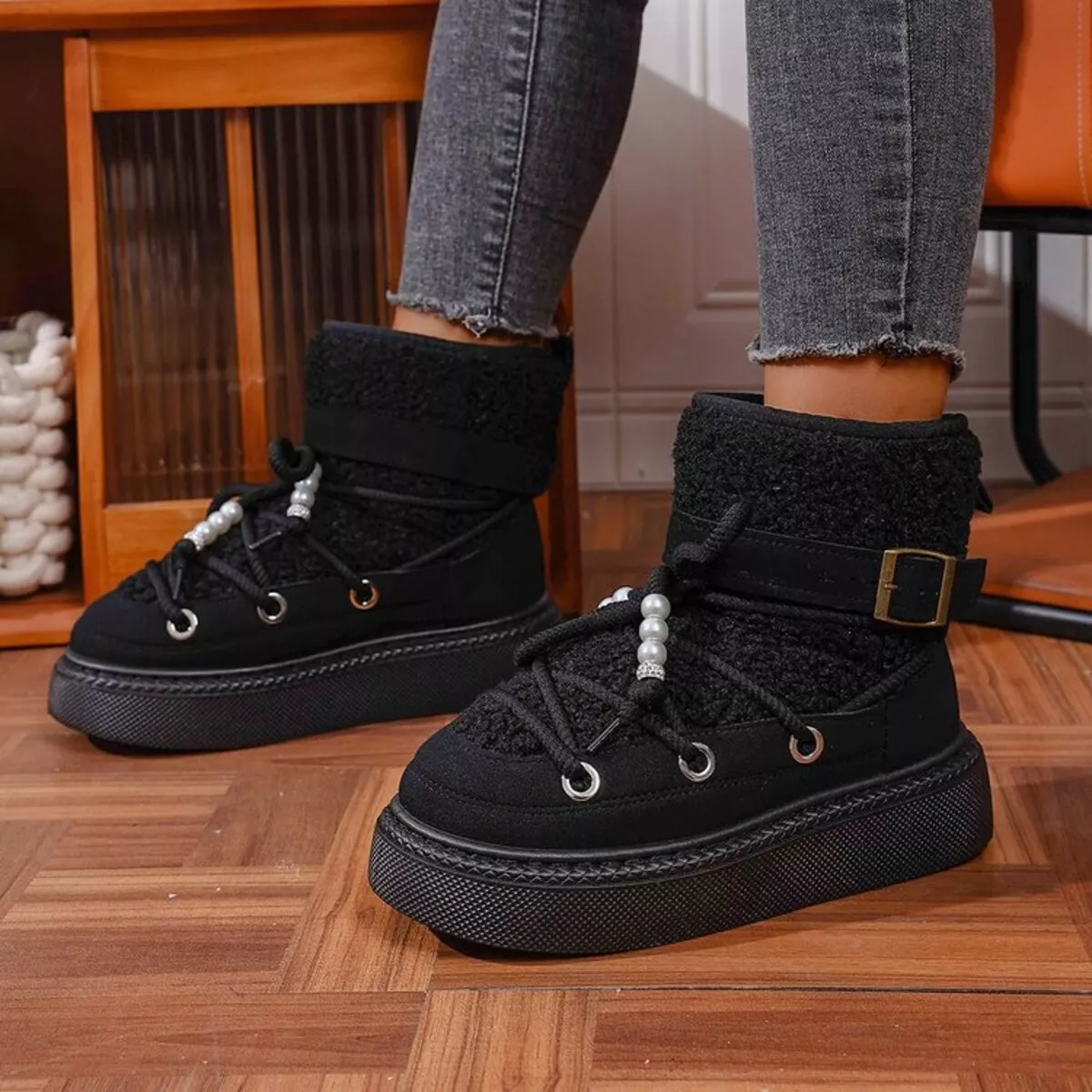 Lace Up Platform Boots - Image 2